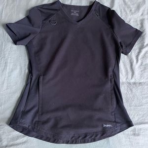 Jaanuu women’s scrub top black XXS